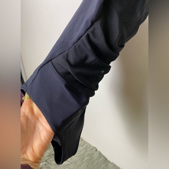 Black One-Piece Swimsuit with Blue Trim. Size 14 - Picture 5 of 8